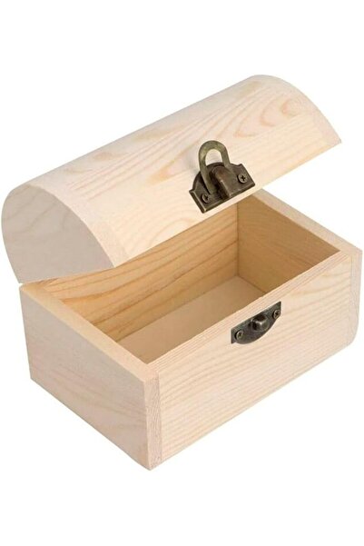 GENERAL Hsiwto Plain Unfinished Wood Box, Unpainted Wooden Jewelry Box DIY Cr...