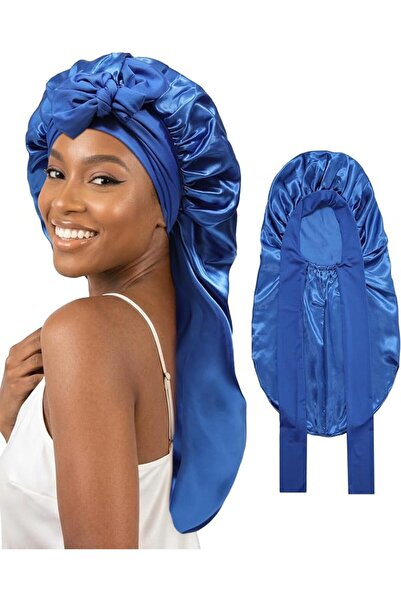 AWAYTR womens Double Layer Long Satin Bonnet Long Satin Bonnet (pack of 1)