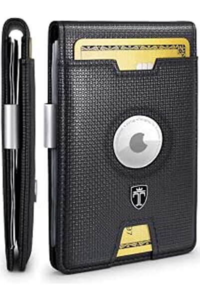 TRAVANDO AirTag* Wallet Mens Wallet with Money Clip Air Tag Wallet Card Holde...