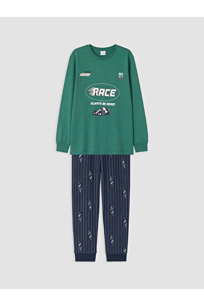 LC Waikiki Crew Neck Boys' Printed Pajama Set (W6)