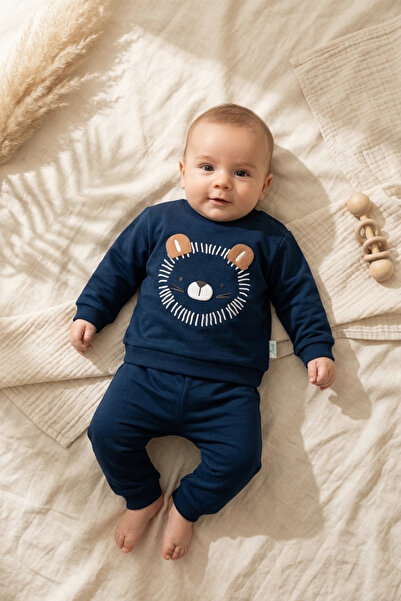 Babydonat طقم بدلة رياضية للأطفال الأولاد من ليو كومفورت باللون الأزرق الداكن...