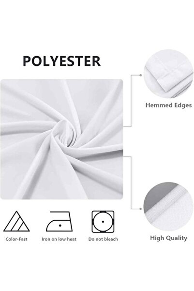 Generic Brand Round tablecloth with elasticated edges, 3D printed folding des...