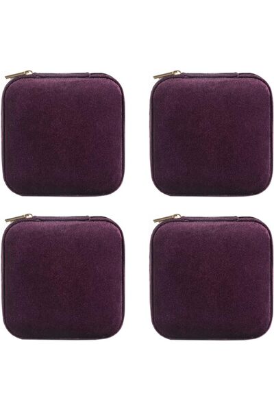 GENERAL ZPROW Plush Velvet Travel Jewelry Case, Organizer, Box, Small Case fo...