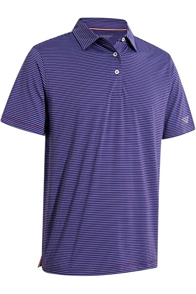 M MAELREG Men's Golf Polo Shirts Short Sleeve Striped Performance Moisture Wi...