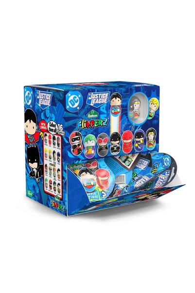 Relkon Justice League Flipperz 2. Seri Lisanslı Figürlü Oyuncaklı Meyveli Şekerleme Hacıyatmaz – 24 Adet
