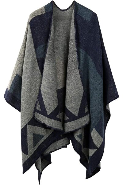 EXCEFORE Winter Shawl Wraps Poncho Cape - Women’s Warm Open Front Printed Rev...