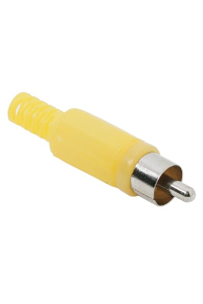 Alista Home Mufă RCA tată galbenă pentru cablu audio/video, conector din plas...