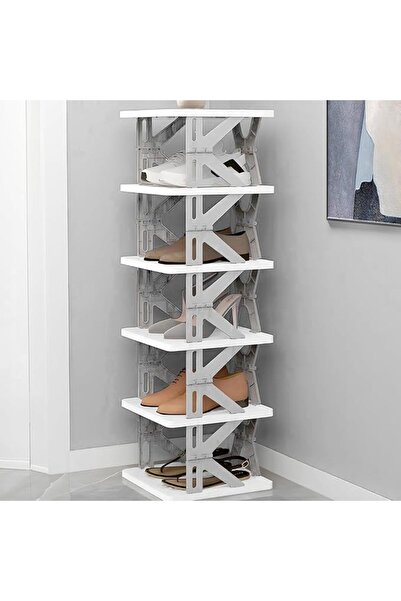 GENERAL Foldable Shoe Rack Shelf, Collapsible 6-Tier Folding Shoe Rack Organi...
