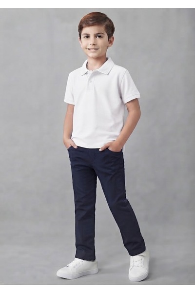 BLACK SWALLOW Unisex Kids 2-Piece Combination Short Sleeve Polo Collar T-Shir...