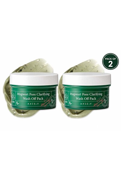 AXIS-Y Mugwort Pore Clarifying Wash Off Pack 50ml Pack of 2 | Korean Deep Cle...