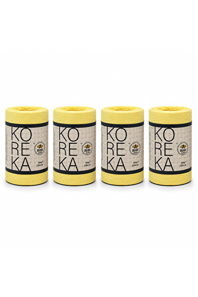 Milano Koreka Raffia Paper Thread 78 No Yellow 4 Pieces 400 Gr 880 Mt Bag Bas...