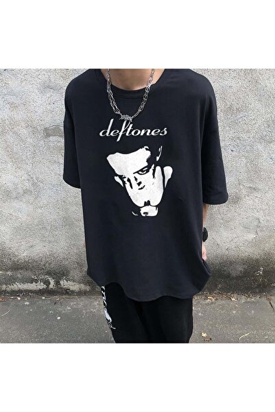 DEEFWEAR MINGALONDON Deftones majica sa printom, crna, unisex, prevelika