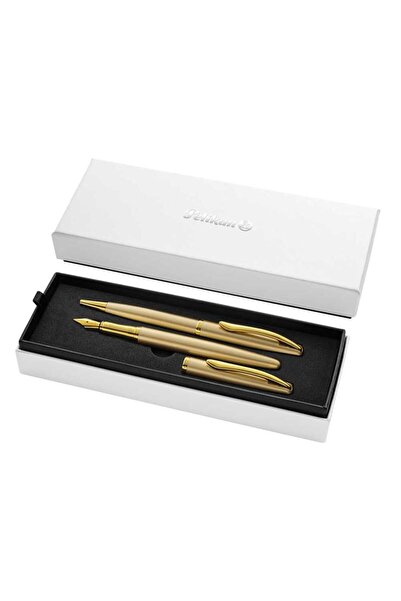 MC Micostore Jazz Noble pen+pencil+elegant box Yellow Gold kit