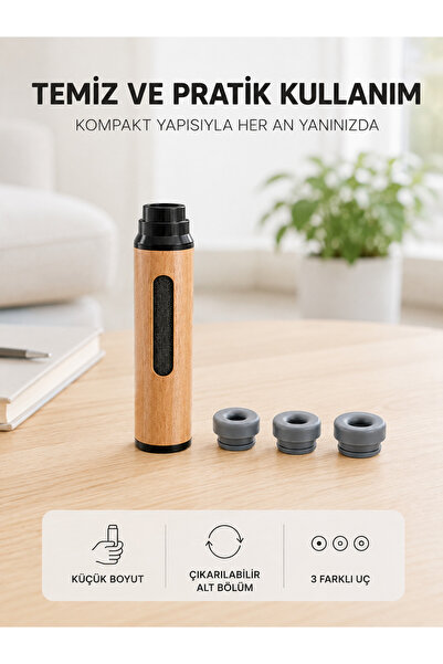 Epilons Wooden Look Mini Ashtray Portable Compact Design 3 Different Tip Options