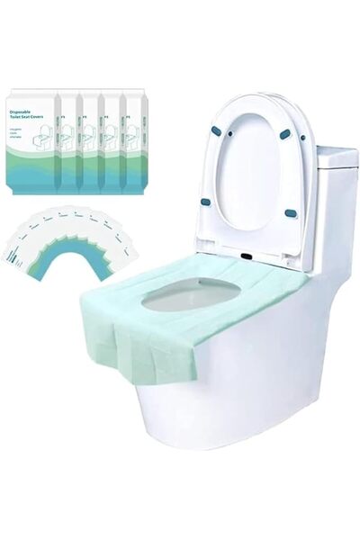 GENERAL Toilet Seat Cover Disposable, 50 Pcs Waterproof Toilet Sticker Indivi...