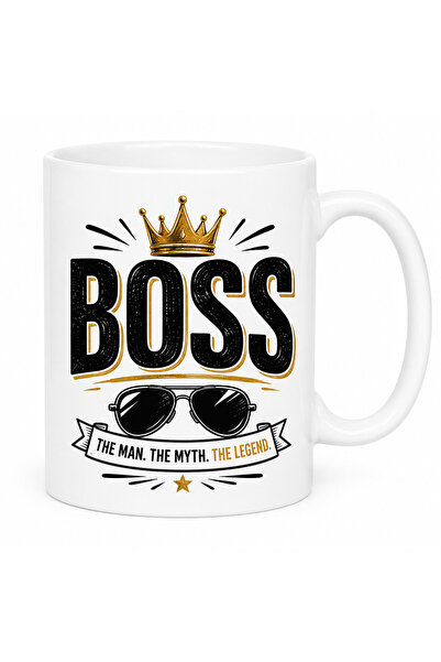 Generic Brand Cana cadou BOSS, The Man, The Myth, The Legend, mesaj amuzant p...