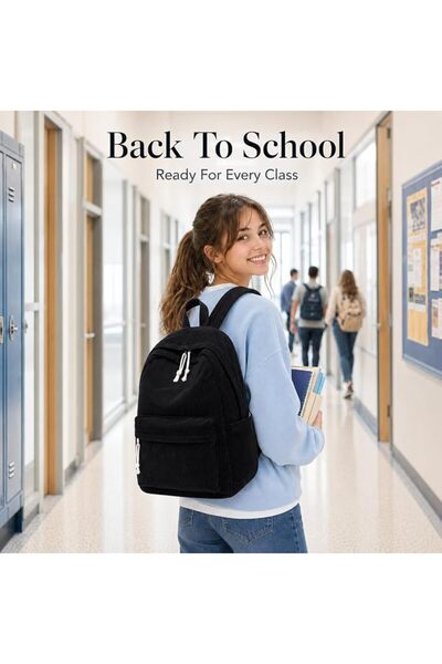 BTOOP School Backpack for Teens Large Corduroy Bookbag Lightweight Girls Boys...