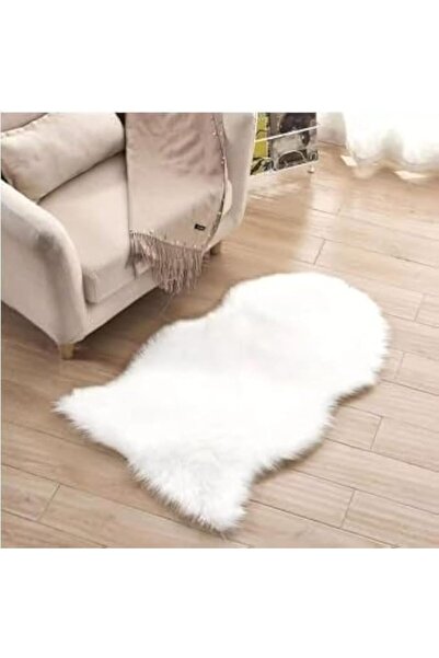 DRAMA HOME Soft Furry Mat White 90x60cm