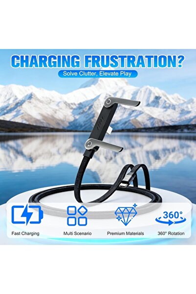 UrbanX URBANNX 2 in 1 Invisible Stand Charger Cable, 240W Fast Charging Cable...
