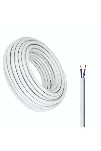 Duravel Electrical Cable Wire, White PVC Insulated, Round Flexible Power Cord...