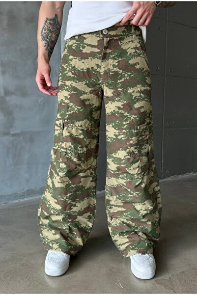 Premium Kamuflaj Kargo Pantolon Extra Baggy