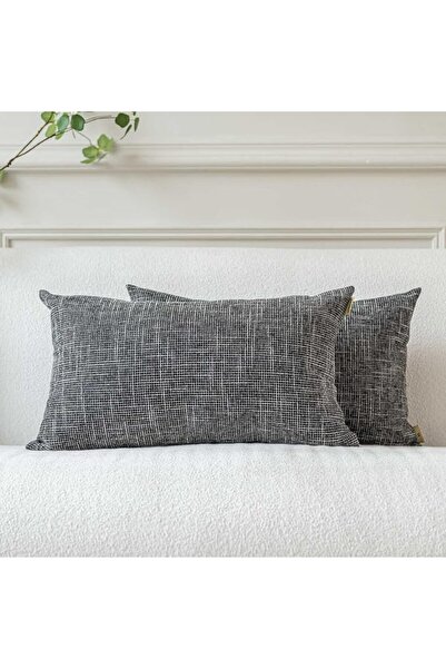 a moment Set of 2 Orange Red Linen Decorative Throw Pillow Covers 30 x 50 CM ...