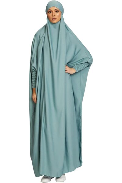 NALACAL Muslim Abayas Dress for Kids Girls, Long Sleeve Chiffon Islamic Kafta...