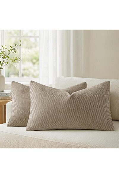 a moment Pack of 2 Decorative Chenille Cushion Cover Throw Pillow Covers with...