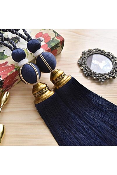 Generic European Style Beige Curtain Tie Backs with Tassel Decoration Set of 2