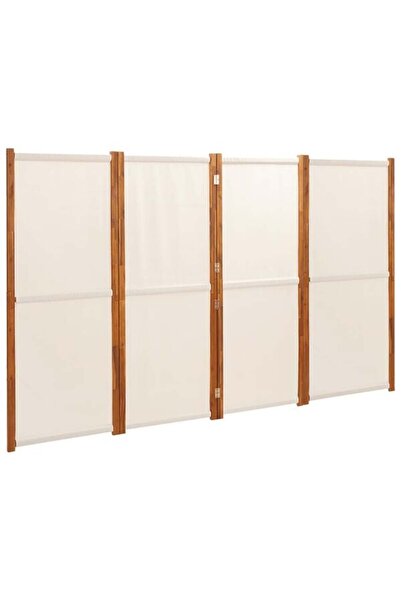 vidaxl Paravan cu 4 panouri, alb crem, 280 x 180 cm
