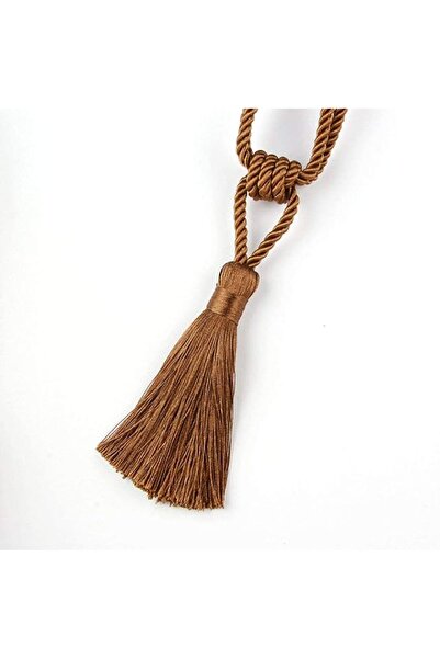 Generic Flaxen Curtain Tiebacks with Tassel Clips Home Decor Rope Tie Backs f...