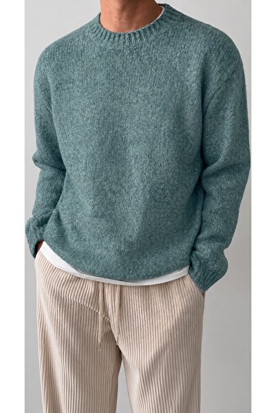SERABLANKA Men's Oversize Turtleneck Knit Sweater – Comfortable Fit