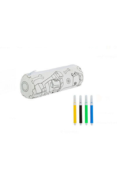 Casuta cu Minuni Set Creativ ”Coloreaza Penarul” Vehicule de Santier & Carioc...