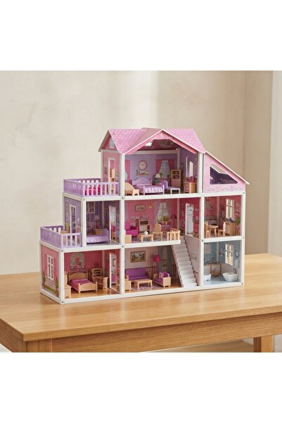 DeaL Căsuță de păpuși cu 44 de piese — Distracție și creativitate în roz 💖 🏠