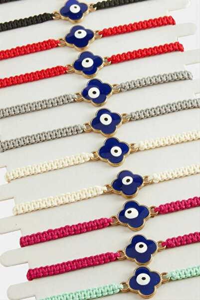 SORA GROUP Flower Evil Eye Macrame Braided Bracelet