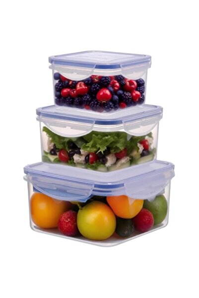 Generic Square Food Storage Box Set | 3 Sizes: 0.4L, 0.7L, 1.2L | Durable & S...