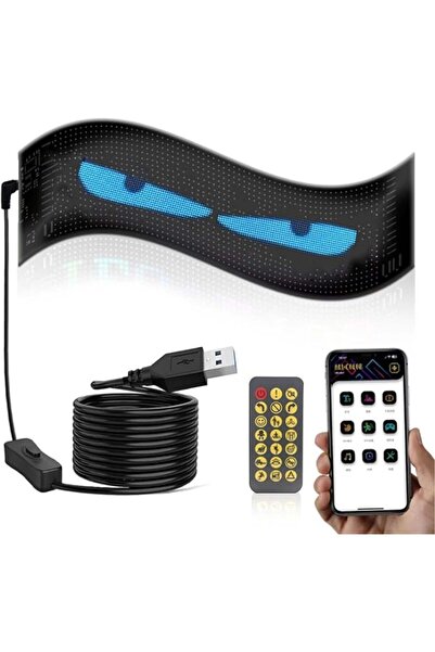 X SPRING شاشة LED قابلة للبرمجة للسيارات، شريط إضاءة LED ذكي للتحكم عن بعد لل...