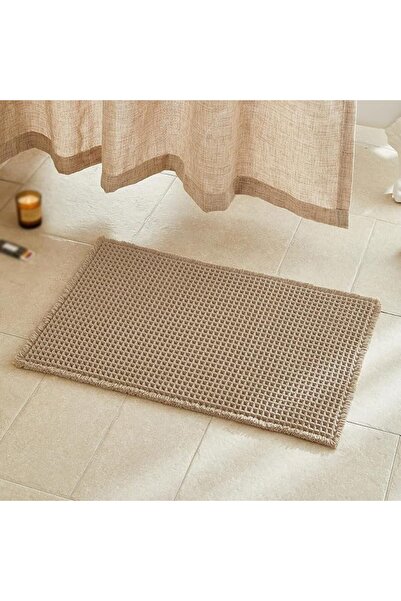 Tazweeq Waffle Bath Mat, Boho Bathroom Rugs, Non Slip Washable Super Absorben...