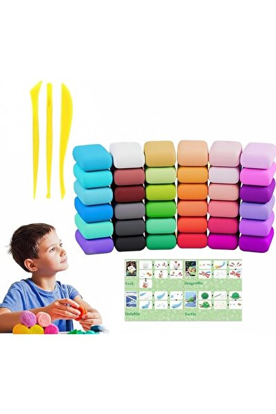NALACAL 36 Colors Air Dry Modeling Clay, Lightweight Soft Dough for Children ...