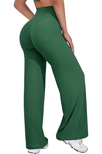 VOYJOY Straight Leggings Bottoms Womens Wide Leg 29"/ 31.5"/33"/35" Pants | H...