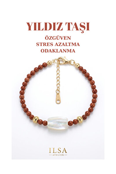 ILSA Star Stone & Detailed Natural Stone Bracelet