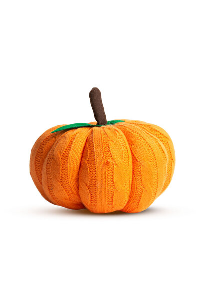 Alista Home Orange textile Halloween pumpkin decoration, 20x20x18 cm, green l...