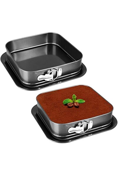 Generic TERRIFI 2 Pcs Springform Pan 9 Inch Nonstick Square Springform Baking...