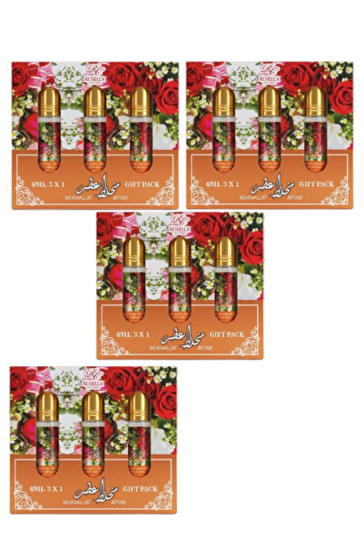 ROSELLA 4 قطع من مجموعة هدايا مخالط العطور 3 × 6 مل