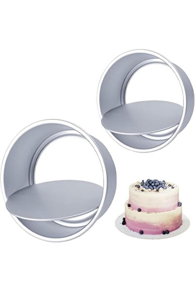 Generic YelaJoy 2-Pack 6 & 8 Inch Non-Stick Deep Round Aluminum Cake Pan Set ...