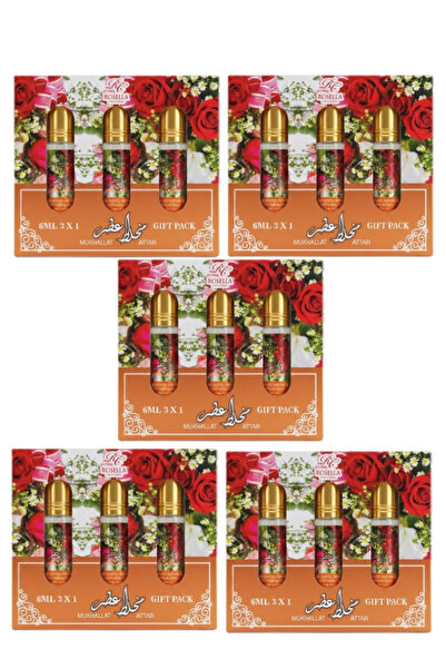 ROSELLA مجموعة هدايا من 5 قطع عطر مخلط 3 × 6 مل