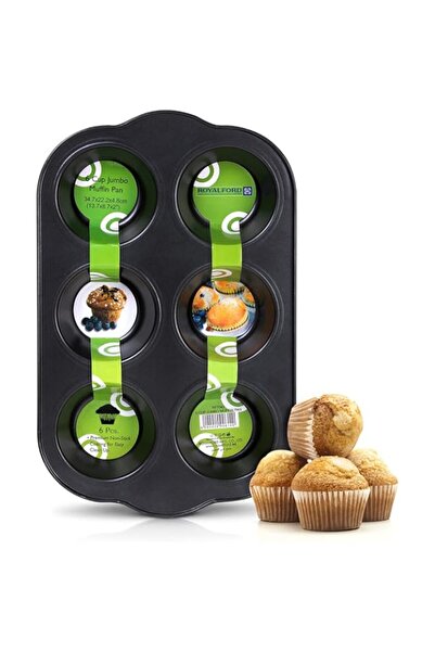 Generic 6 Cup Jumbo Muffin Pan, RF7043 (Black)