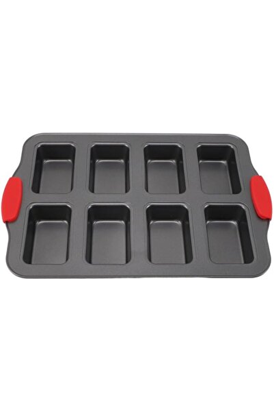 Generic Luqeeg Non Stick Mini Loaf Pan, Carbon Steel Material, 8 Cavity Recta...