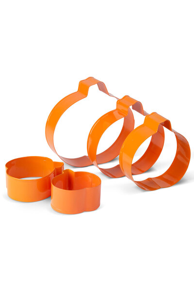 Alista Home Set of 5 Halloween pumpkin cookie cutters, metal