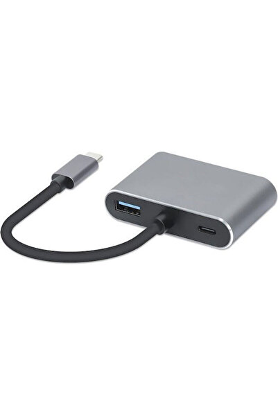 İbox Σταθμός σύνδεσης USB-C με HDMI 4K, PD και σύνδεση 2 οθονών, Γκρι